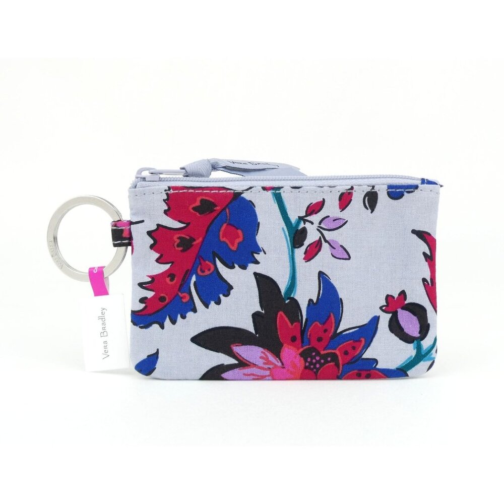 Vera Bradley Vineyard Floral Cotton Zip Id Case NWT